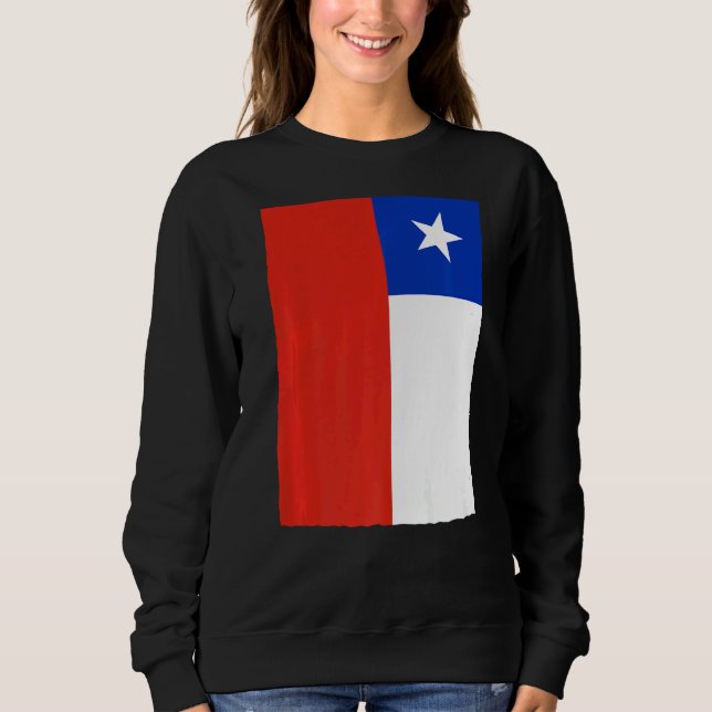 Retro Vintage Chillean National Flag Chile Sweatshirt (Front)