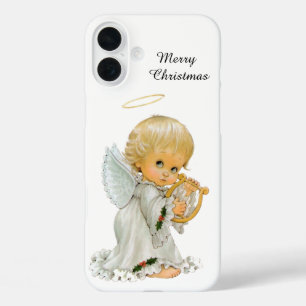 Retro Vintage Christmas Angel iPhone 16 Plus Case