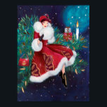 Retro vintage Christmas art deco lady poster<br><div class="desc">design by www.etsy.com/Shop/VanityFlairDesigns</div>