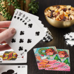 retro vintage Christmas baking girl  Playing Cards<br><div class="desc">retro vintage Christmas baking girl Playing Cards</div>
