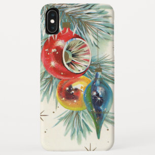 Retro vintage Christmas bulbs iPhone XS Max Case