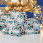 Retro vintage Christmas deer party wrap Wrapping Paper<br><div class="desc">design by Kristi W. Designs at www.graphicsnbits.com</div>