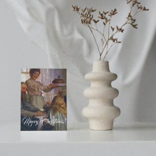 Retro Vintage Christmas Eve Family Dinner Together Holiday Postcard