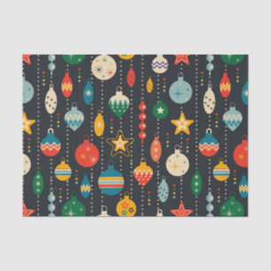Retro Vintage Christmas Ornaments Tissue Paper