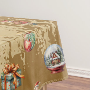 Retro Vintage Christmas Pattern Tablecloth