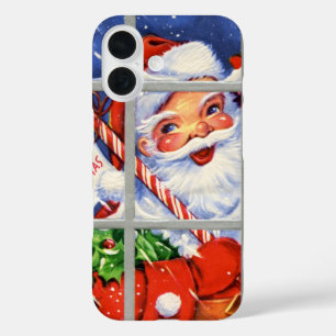 Retro Vintage Christmas Santa iPhone 16 Case