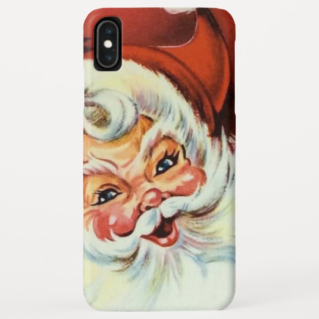 Retro vintage Christmas Santa Case-Mate iPhone Case (Back)