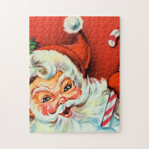 Retro Vintage Christmas Santa Festive puzzle