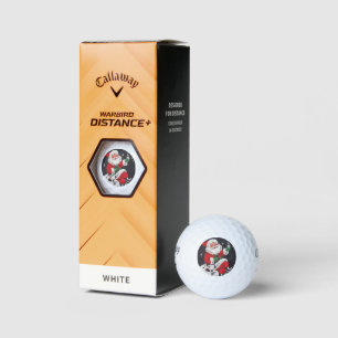retro vintage Christmas Santa Holiday Golf Balls
