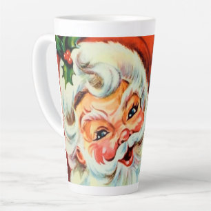 Retro vintage Christmas Santa Latte Mug