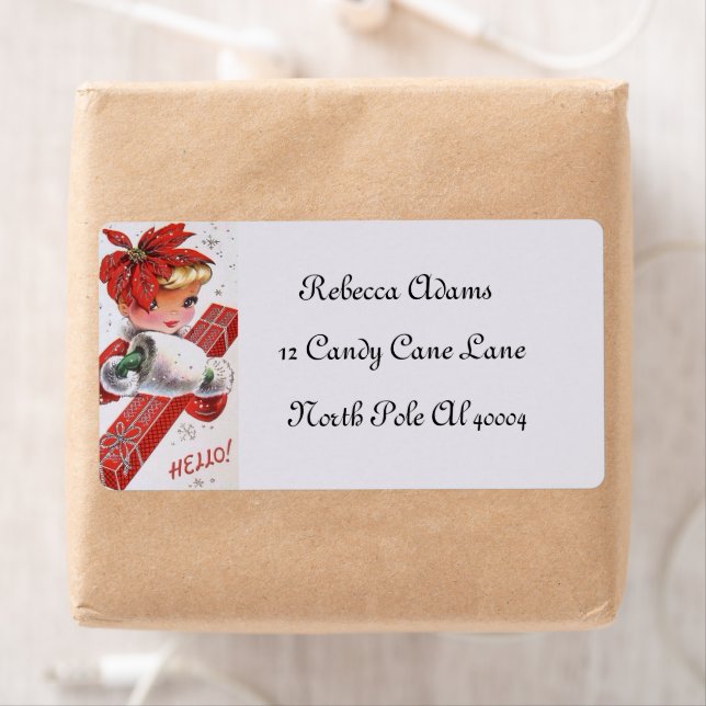 retro vintage Christmas shopping lady (Insitu)