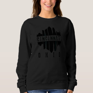 Retro Vintage Cincinnati Ohio Downtown City Skylin Sweatshirt