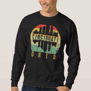 Retro Vintage CINCINNATI OHIO Downtown City Skylin Sweatshirt