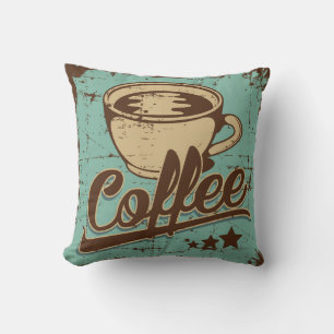 Retro Vintage Classic Coffee Olive Green Cushion