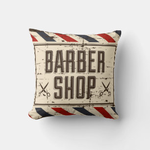 Retro Vintage Classic  Eye-Catching Barber Shop Cushion