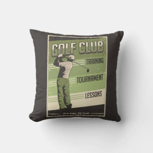 Retro Vintage Classic Grunge  Golf Swing Cushion