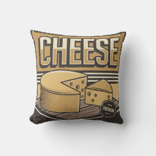 Retro Vintage Classic Grunge Round  Cheese Cushion