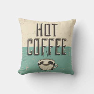 Retro Vintage Classic Hot Coffee   Cushion