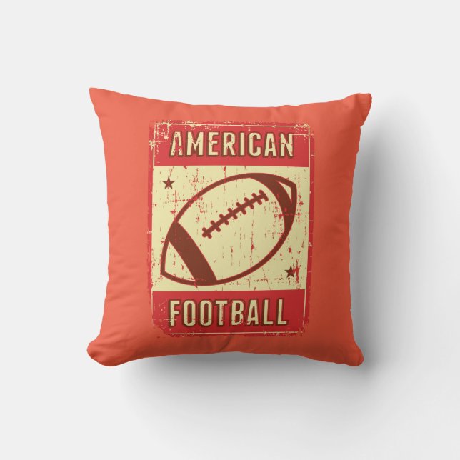 Retro Vintage Classic Pink American Football      Cushion (Front)