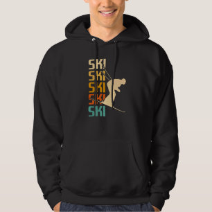 Retro Vintage Classic Skiing Skier Hoodie