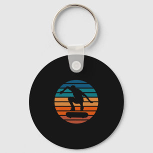 Retro Vintage Clic Skateboarders Flip Skateboard T Key Ring