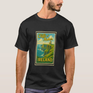 Retro Vintage Cliffs of Moher Galway Ireland IRE A T-Shirt