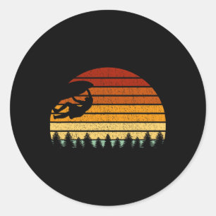 Retro Vintage Climbing - Boulderer And Rock Climbe Classic Round Sticker