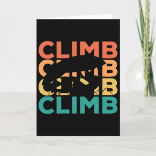 Retro Vintage Climbing Gift For Climbers Card
