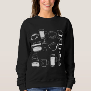 Retro Vintage Coffee Mug Pot Coffeemaker Barista C Sweatshirt