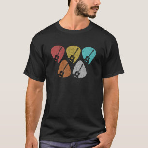 Retro Vintage Colors Guitar Pick  For Guitarist T-Shirt