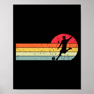 Retro Vintage Colors Soccer Funny Soccer T Shirt  Poster