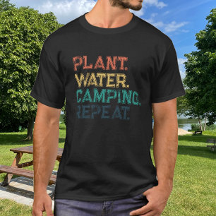 Retro Vintage Colours Plant Water Camping Repeat T-Shirt