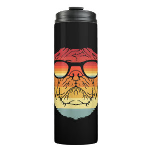 Retro Vintage Cool Pug Owner Gift Pet Dogs Thermal Tumbler