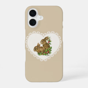 Retro Vintage Coquette Pastel Baby Animals Bunny iPhone 16 Case