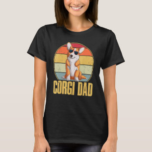 Retro Vintage Corgi Dad Dog Owner Happy Father's T-Shirt
