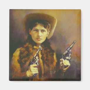 Retro Vintage Cowgirl Magnet