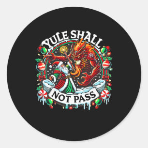 Retro Vintage Creepmas Yule Shall Not P Wizard San Classic Round Sticker