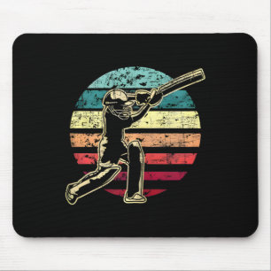Retro Vintage Cricket Game Cricketer Cricketing Tt Mouse Pad
