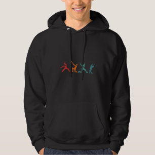 Retro Vintage Cricket Player   Coach Sports Graphi Hoodie