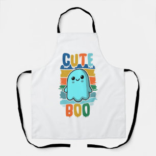 Retro Vintage Cute Halloween Ghost Apron