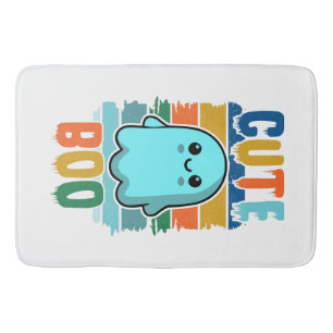 Retro Vintage Cute Halloween Ghost Bath Mat