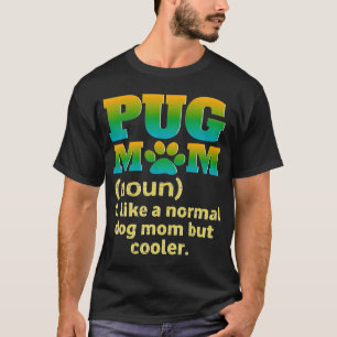 Retro Vintage Cute Pug Dog Mum Lovers T-Shirt