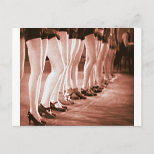 Retro Vintage Dancing Women Beautiful Dancing Legs Postcard