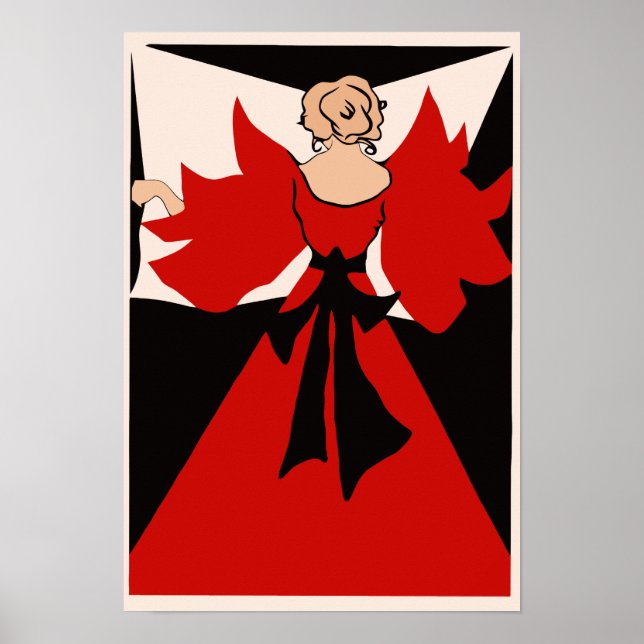 Retro vintage Danish belle époque newspaper advert Poster (Front)