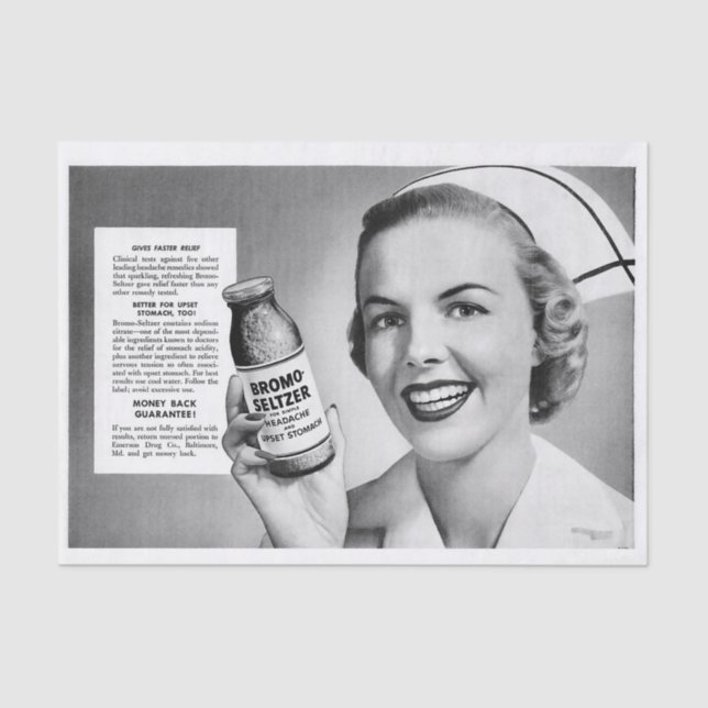 Retro Vintage Decoupage Nurse Art  Tissue Paper (Front)