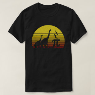 Retro Vintage Dinosaur silhouette Pi Day 3.14 T-Shirt