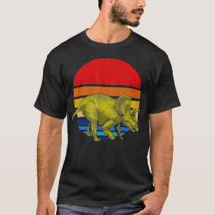 Retro Vintage Dinosaur Triceratops Dinosaur Lover T-Shirt