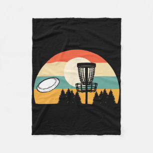 Retro Vintage Disc Golf _3  Fleece Blanket
