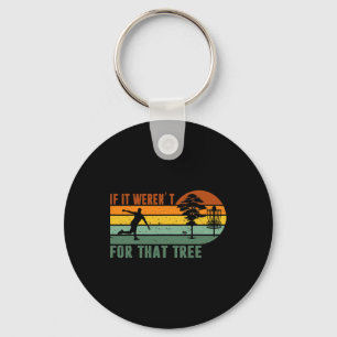 Retro Vintage Disc Golf Hyzer Frisbee Apparel If I Key Ring