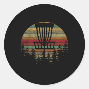 Retro Vintage Disc Golf Shirt Frolf Flying Disc Sp Classic Round Sticker